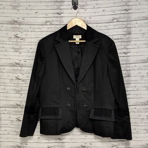 🦋Ann Taylor LOFT military style Blazer Sz:14 blac